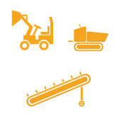 Hjullaster, dumper og transportbånd